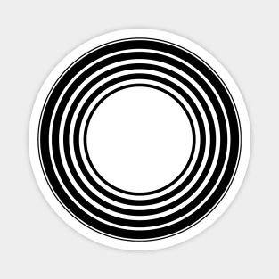 White Circle Geom Magnet